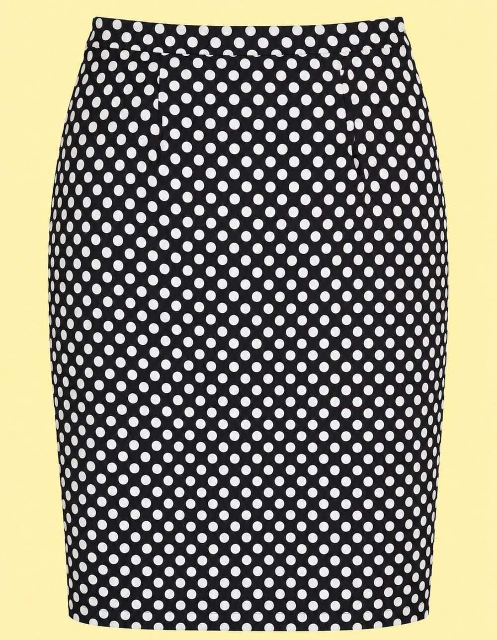 Chico's Polka Dot Pencil Skirt Size 0 Black White